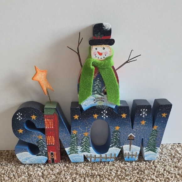 Other - Winter Snowman Decor - Wood